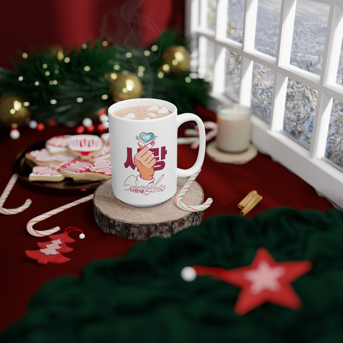 Saranghae I Love You in Korean Mug