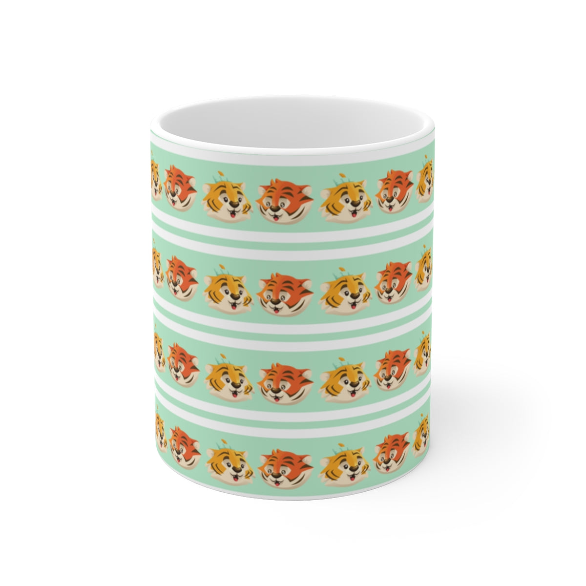 Kai & Kika Patterned Mint Ceramic Mug