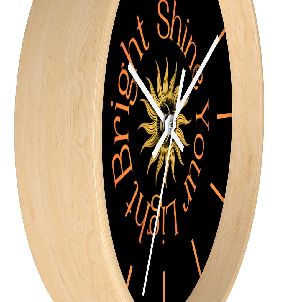 Shine Your Light Bright Astrology Wall Clock