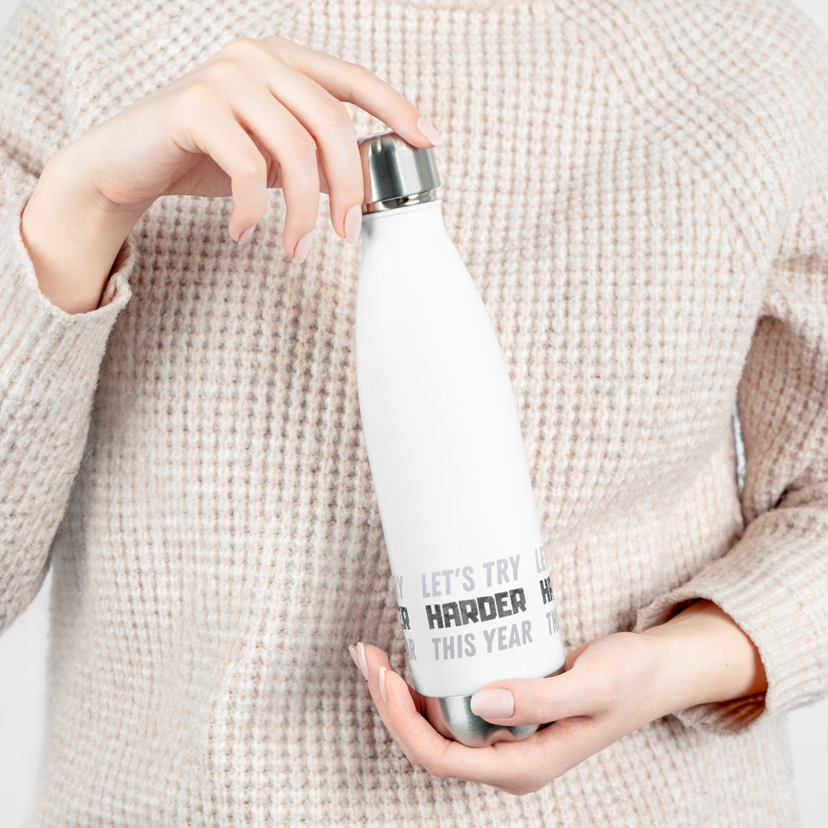 Let's Try Harder This Year 20oz Insulated Bottle