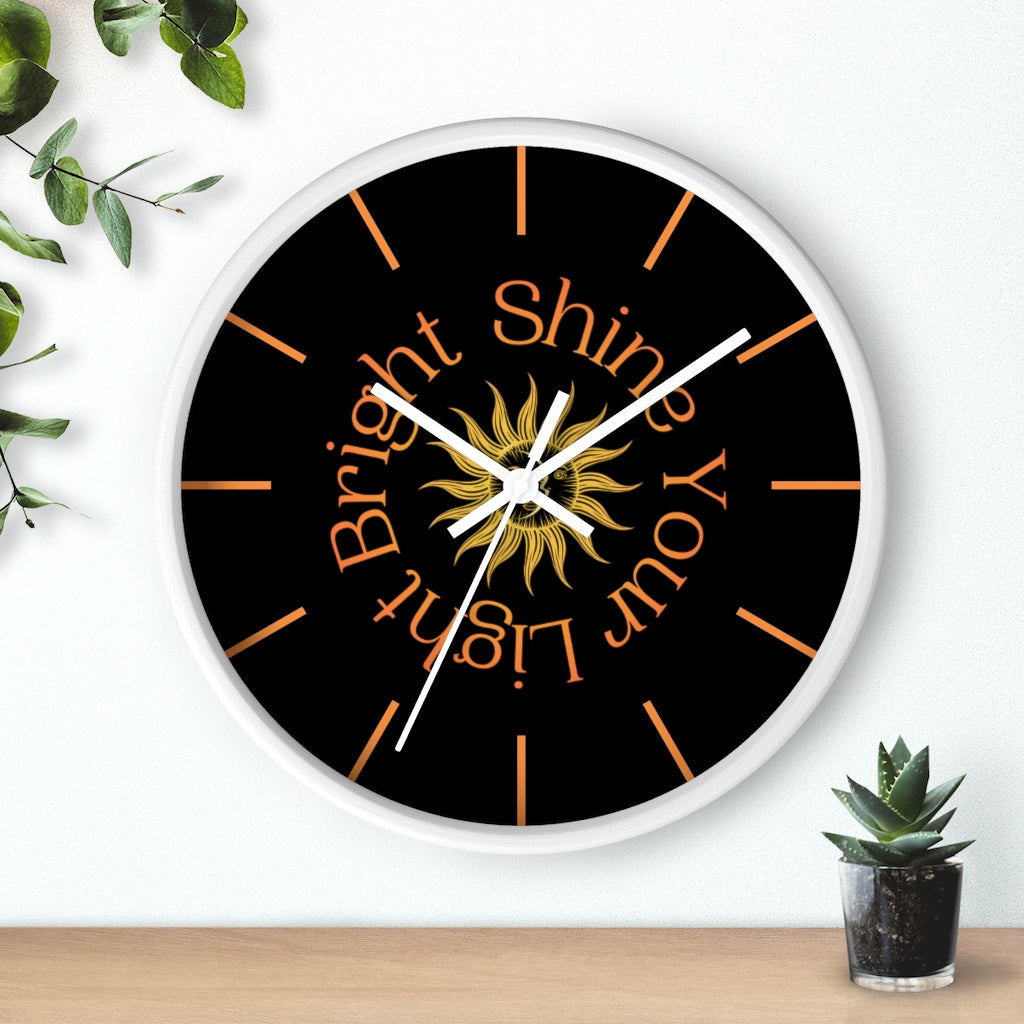 Shine Your Light Bright Astrology Wall Clock