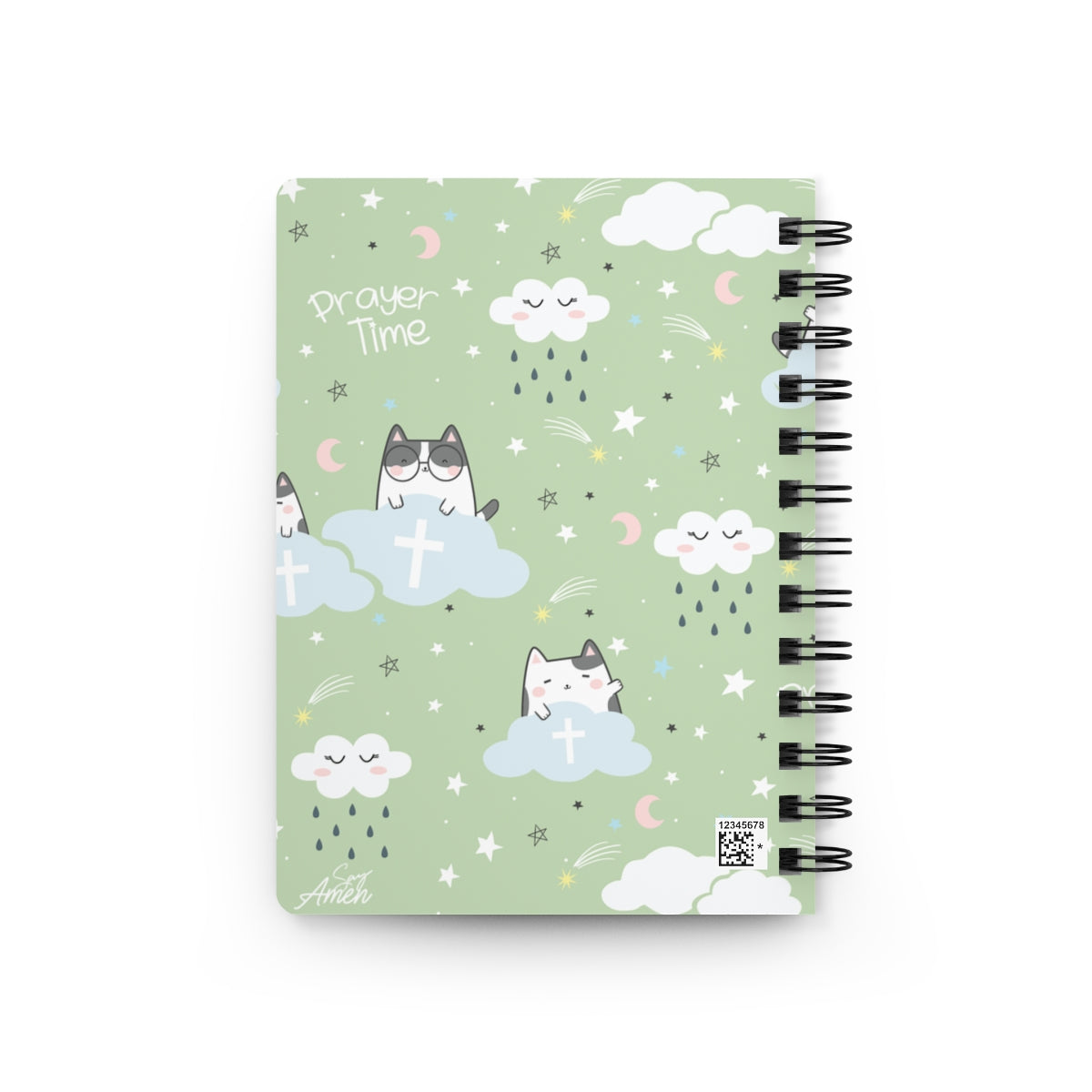My Little Prayer Book Cat Clouds (Green)