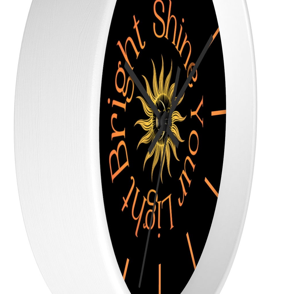 Shine Your Light Bright Astrology Wall Clock