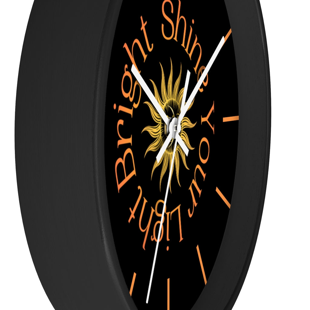 Shine Your Light Bright Astrology Wall Clock