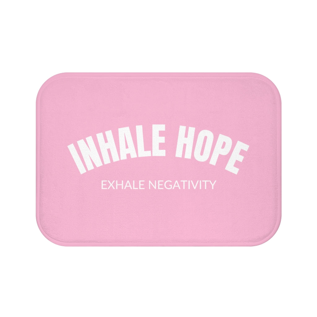 Inhale Hope Pink Bath Mat