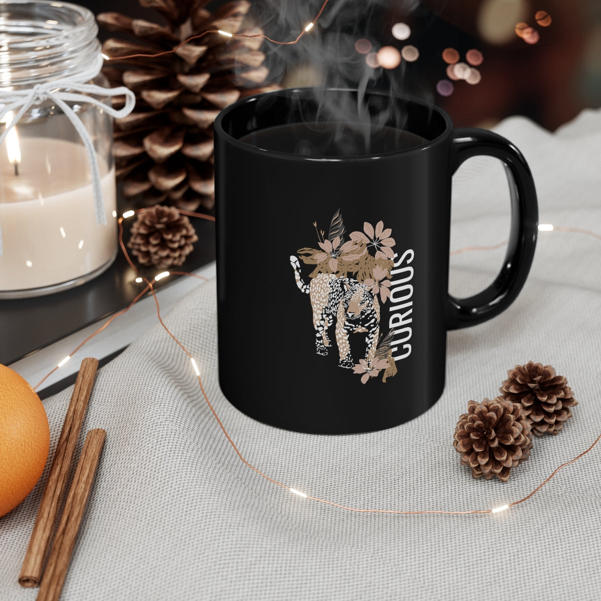 Animal Kingdom: Curious 11oz Black Mug