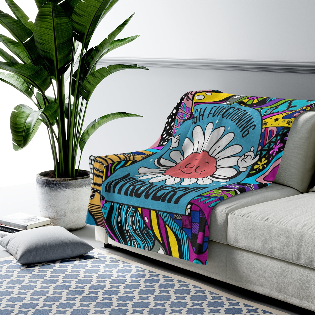 High Functioning Introvert Plush Blanket