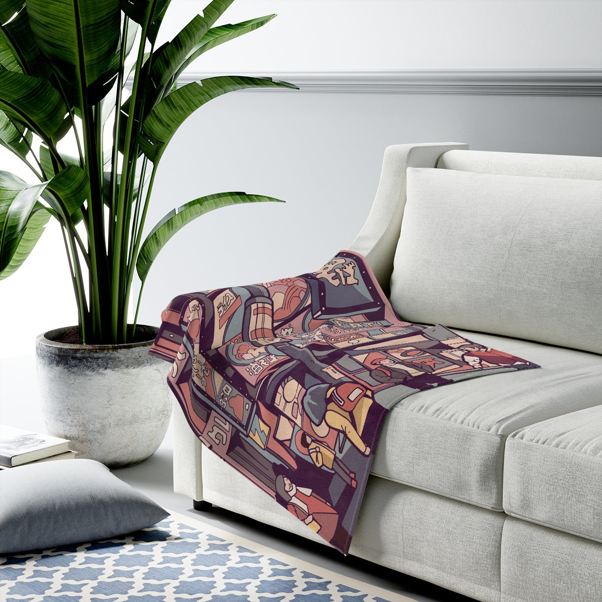 The Streets of Anime Blanket