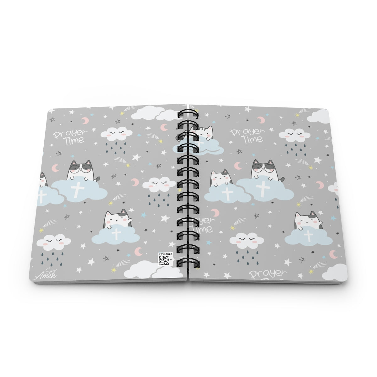 My Little Prayer Book Cat Clouds (Grey)
