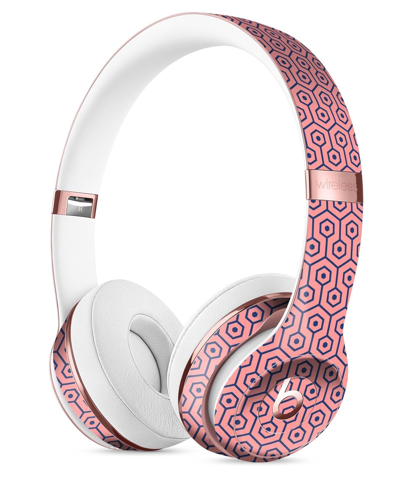 Navy Cells Over Coral 2 Full-Body Skin Kit for the Beats by Dre Solo