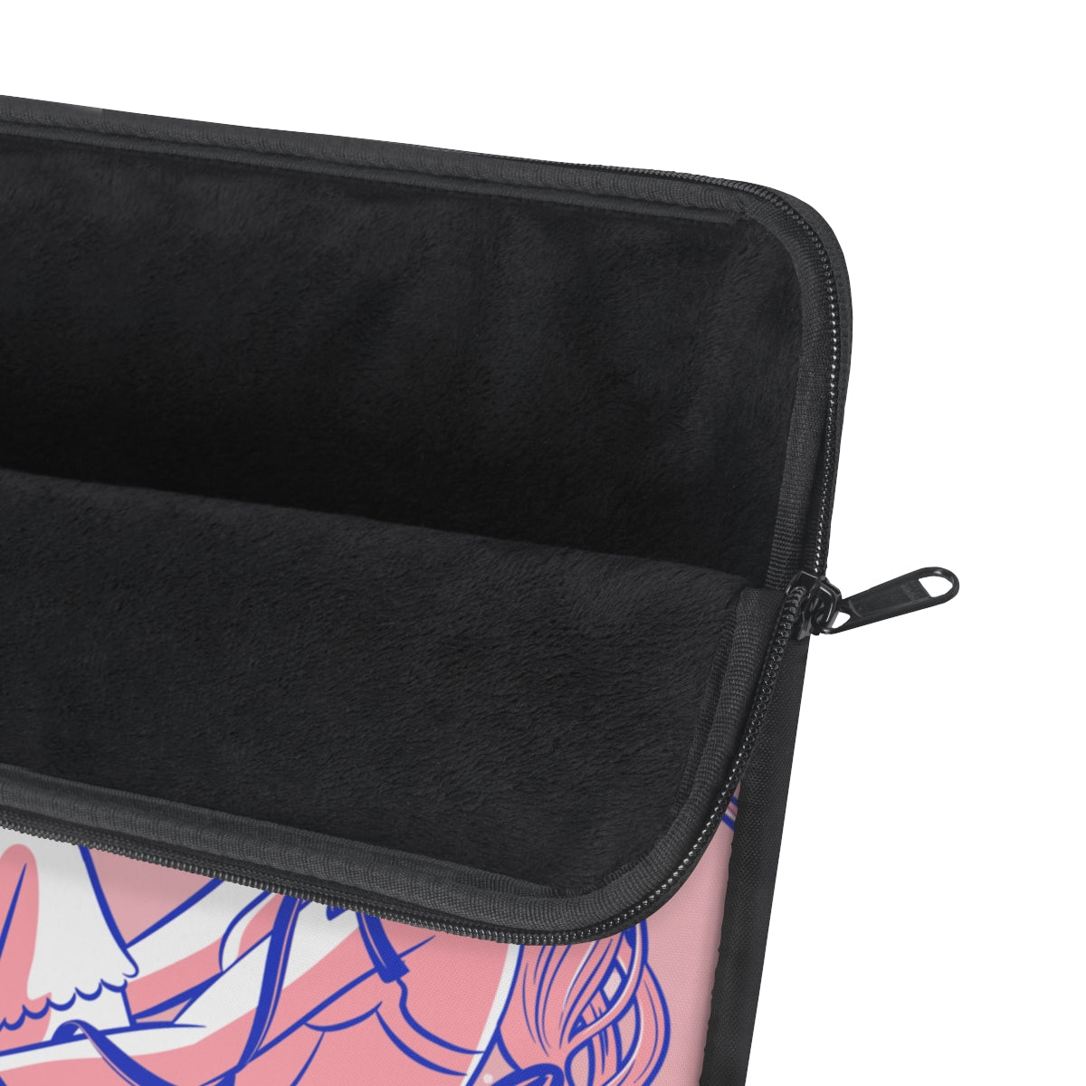 Cute Pink Anime Girl and Cat Laptop Sleeve