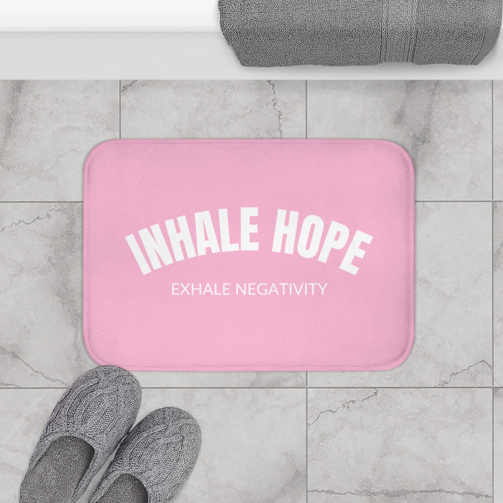 Inhale Hope Pink Bath Mat
