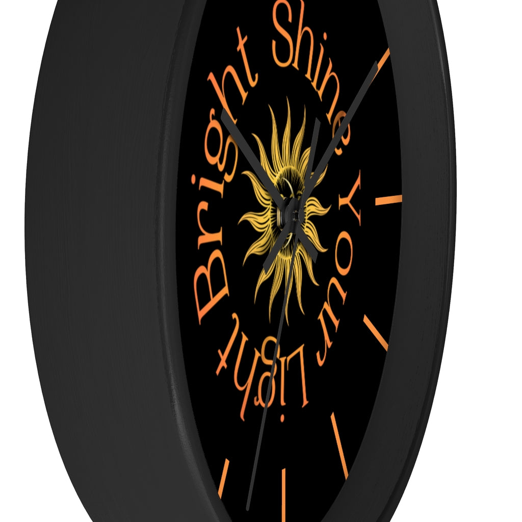 Shine Your Light Bright Astrology Wall Clock