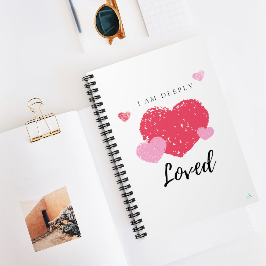 I am Deeply Loved Valentine Spiral Notebook