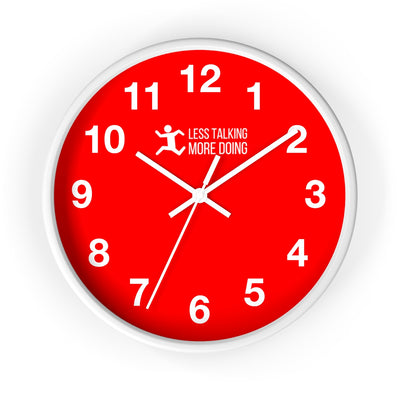 Less Talking More Doing Wall Clock