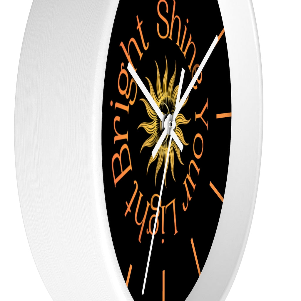 Shine Your Light Bright Astrology Wall Clock