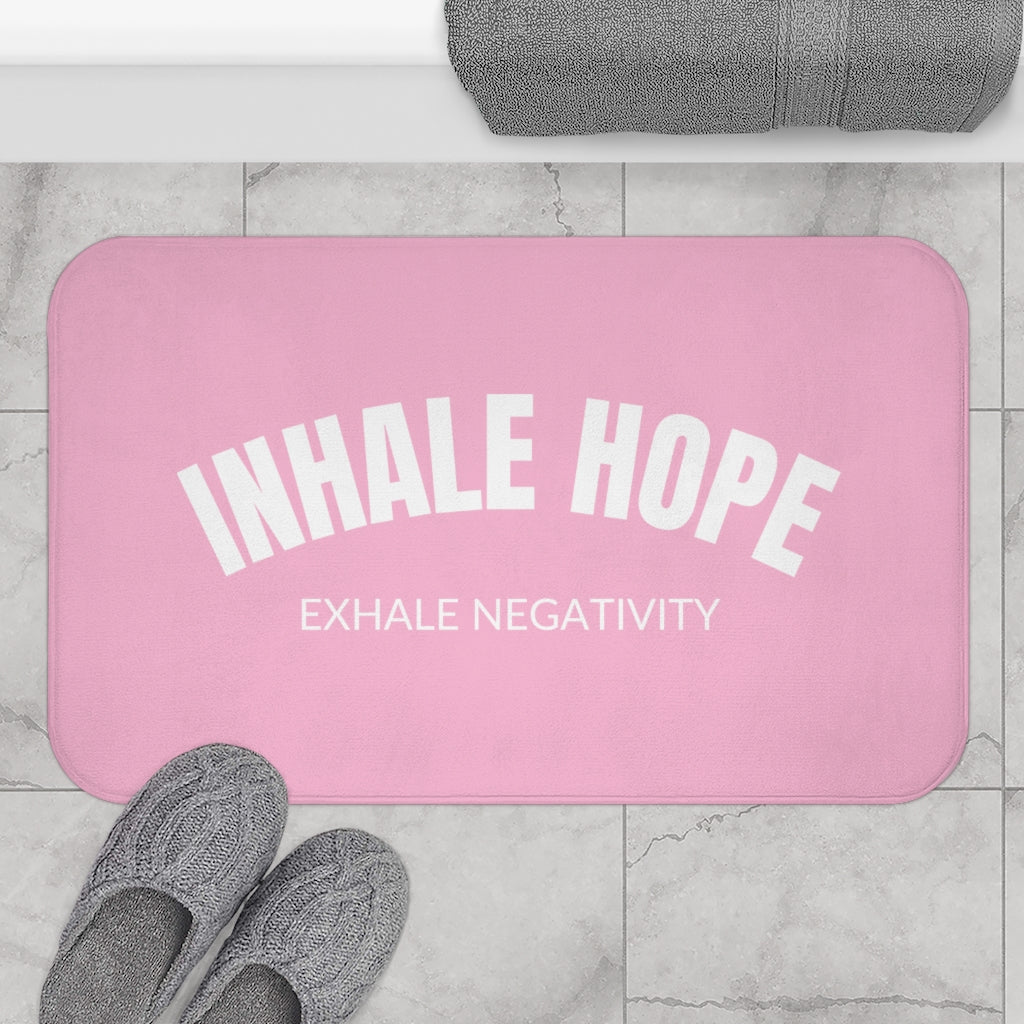 Inhale Hope Pink Bath Mat
