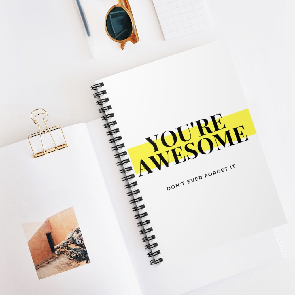 You're Awesome Highlight Spiral Notebook - Ruled Line