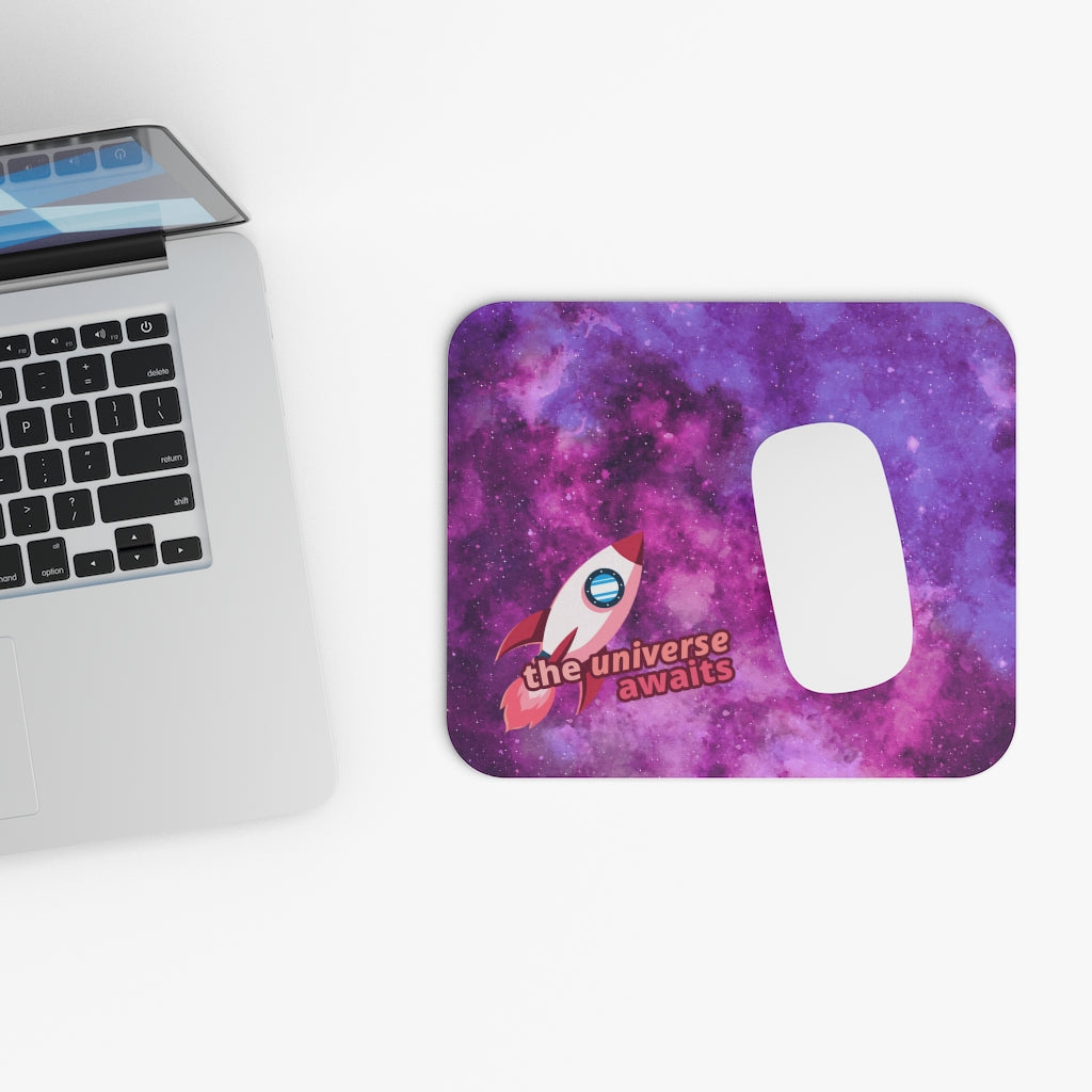 The Universe Awaits Rocket Mouse Pad