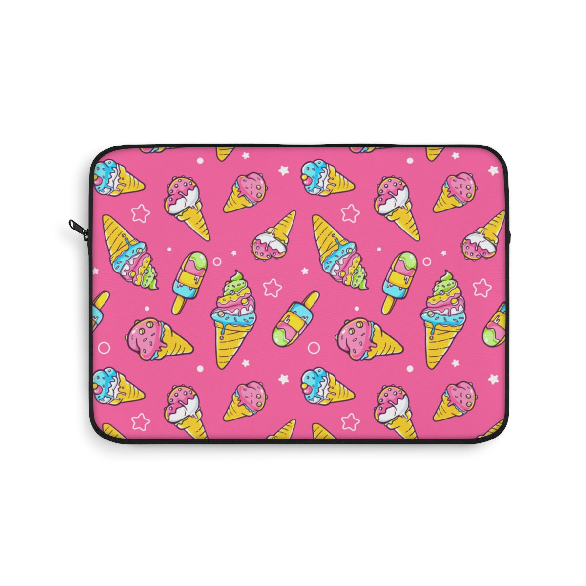 It's Ice Cream Time Cute Pink Laptop Sleeve