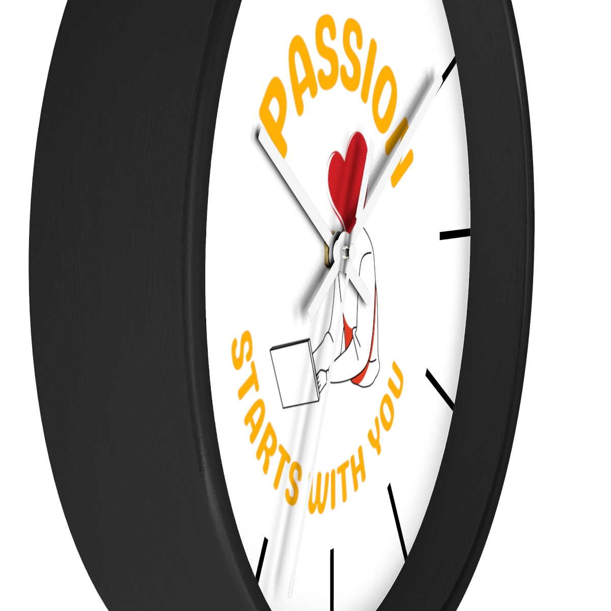 Passion Starts with You Wall Clock