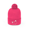 Give Thanks Meow Kitty Pom Pom Beanie