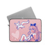 Cute Pink Anime Girl and Cat Laptop Sleeve