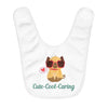 Cute-Cool-Caring Puppy Swag Fleece Baby Bib