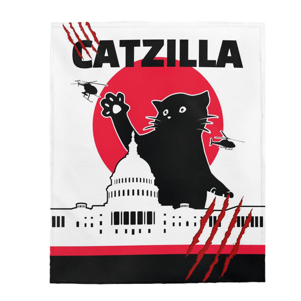 Catzilla Terror Halloween Blanket