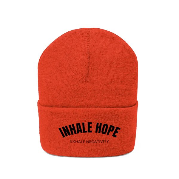 Inhale Hope Exhale Negativity Knit Beanie
