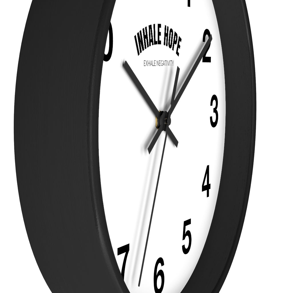Inhale Hope Exhale Negativity Wall Clock