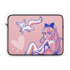 Cute Pink Anime Girl and Cat Laptop Sleeve