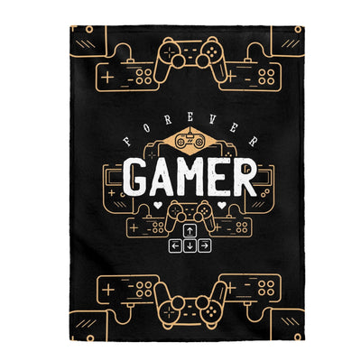 Forever Gamer Vintage Style Velveteen Plush Blanket