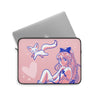 Cute Pink Anime Girl and Cat Laptop Sleeve