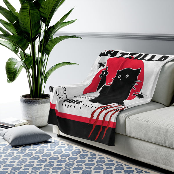 Catzilla Terror Halloween Blanket