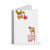 Love is the Best Gift Balloon Bear Spiral Notebook - Ruled Line