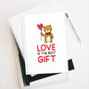 Love is the Best Gift Balloon Bear Journal - Ruled Line