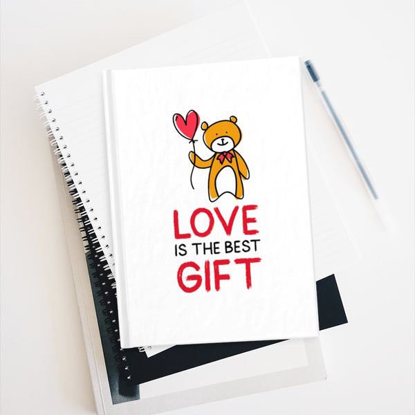 Love is the Best Gift Balloon Bear Journal - Ruled Line