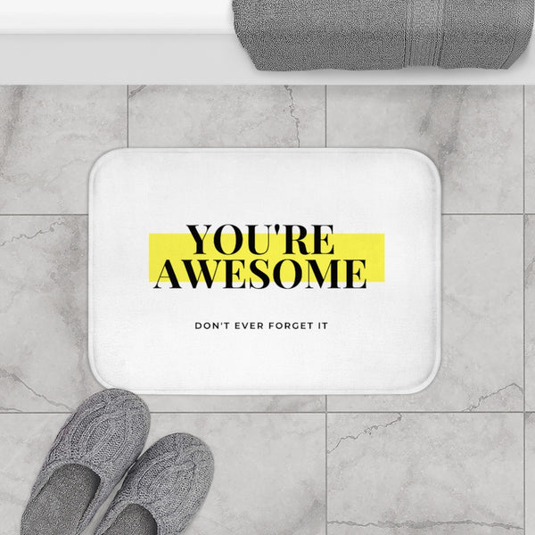 You're Awesome Highlight Bath Mat