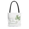 Today is Your Lucky Day Four Leaf Clover Tote Bag