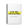 You're Awesome Highlight Spiral Notebook - Ruled Line
