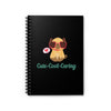 Cute-Cool-Caring Puppy Swag Spiral Notebook - Ruled Line