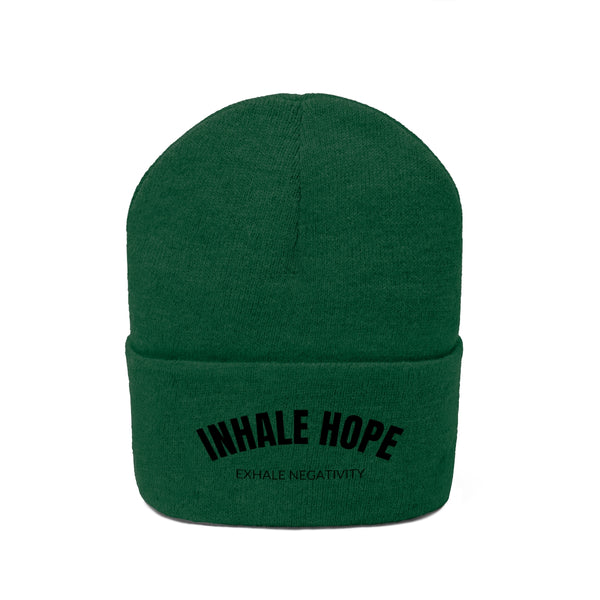 Inhale Hope Exhale Negativity Knit Beanie
