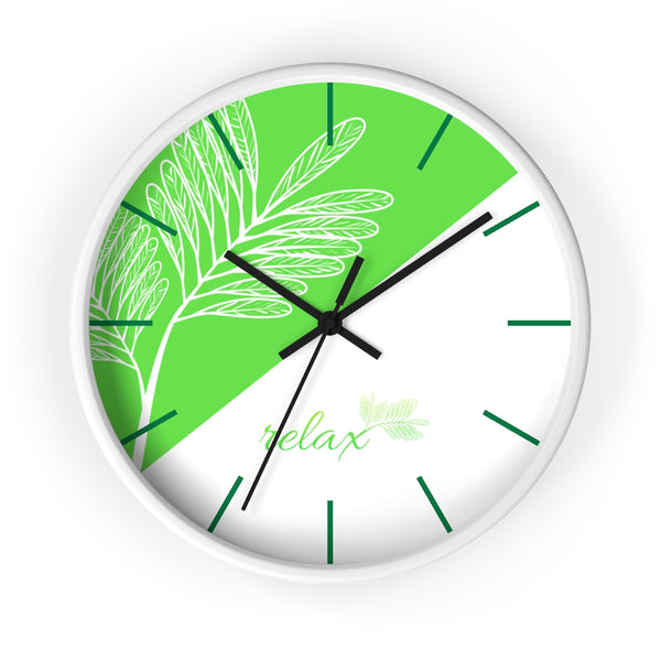 Relax Fresh Leaf Wall Clock