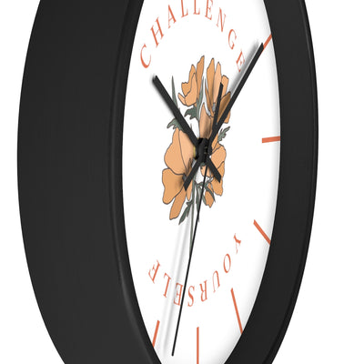 Challenge Yourself Golden Bloom Wall Clock