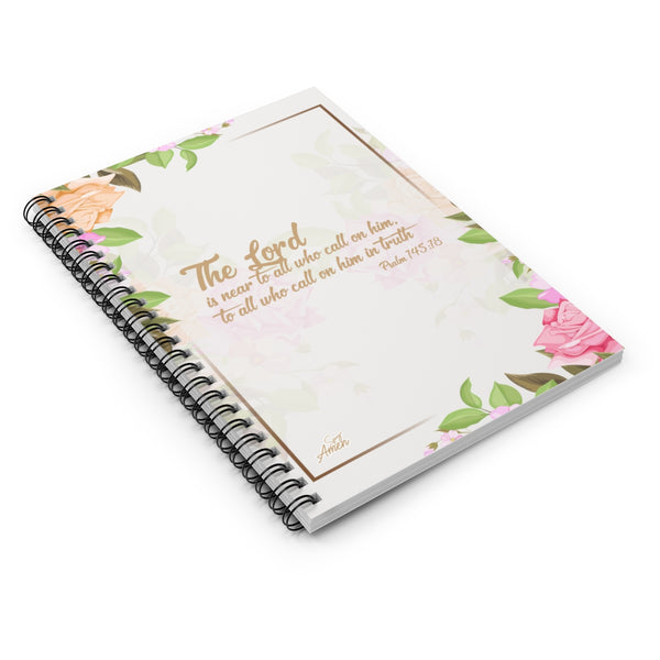 Psalm 145:18 Floral Prayer Notebook