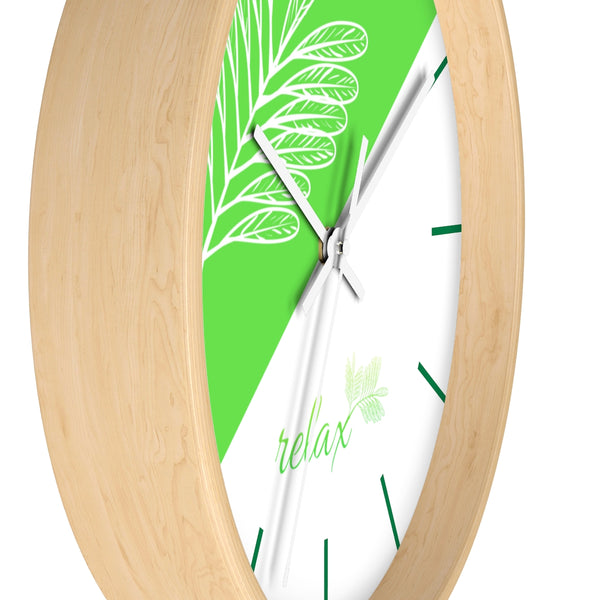 Relax Fresh Leaf Wall Clock