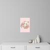 Cute Nyan Cat Pink Flower Removable Wall Decal