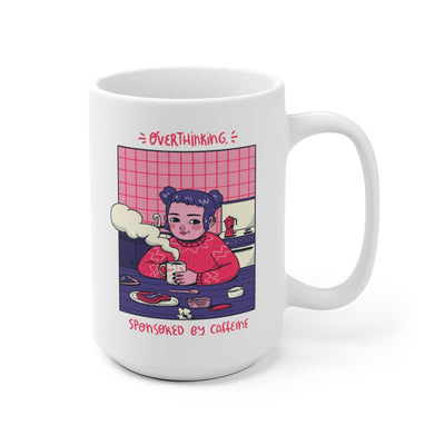 Overthinking Cute Girl Ceramic Mug