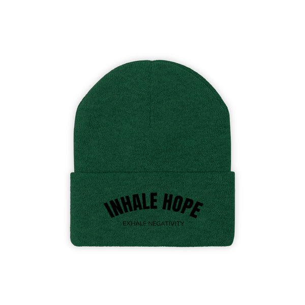 Inhale Hope Exhale Negativity Knit Beanie